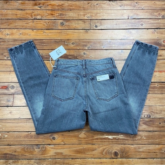 NWT Joe’s The Smith highrise straight ankle jeans grey faded black button fly 24 - Picture 4 of 16